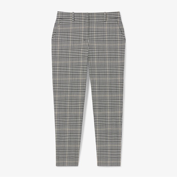 MMLAFLEUR The Mejia Pant in Plaid Sharkskin, Black/Camel/White, Size 0 - Picture 2 of 4